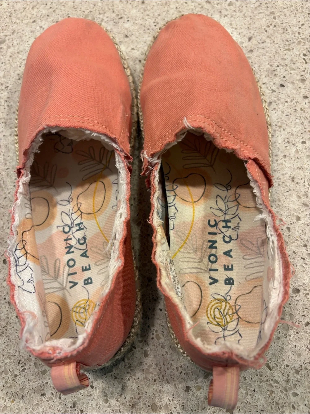 Vionic Coral Canvas Slip-On Espadrilles
